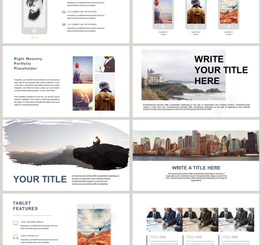 时尚杂志风ppt模板通用第3张