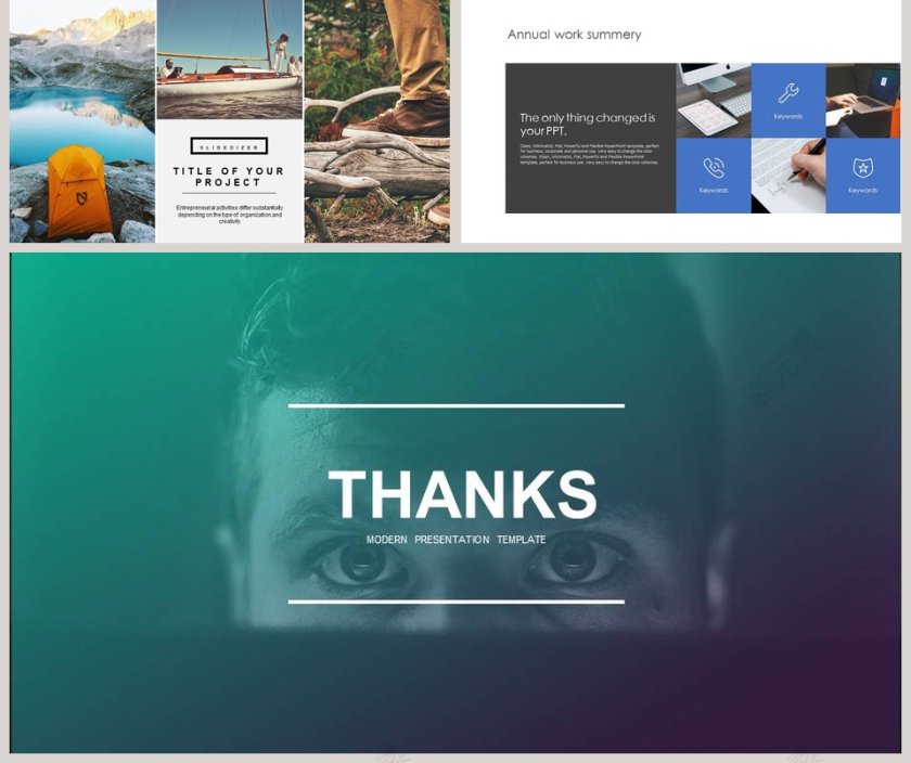 时尚杂志风ppt模板通用第5张