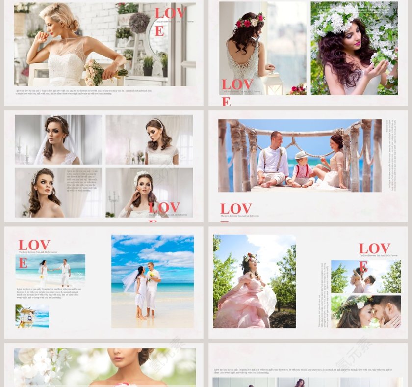 简约清新婚礼快闪PPT模板第2张