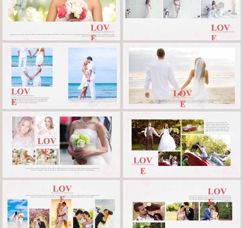 简约清新婚礼快闪PPT模板第3张