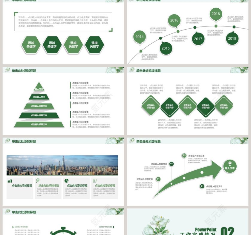 2019小清新总结报告模板第2张