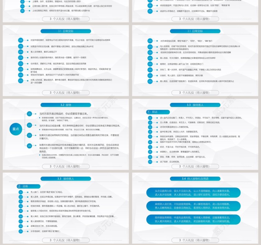 精美全面商务礼仪常识礼仪培训PPT 第7张