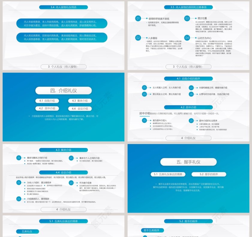 精美全面商务礼仪常识礼仪培训PPT 第8张