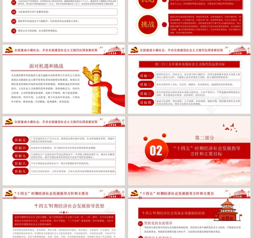 国民经济和社会发展第十四个五年规划和2035年远景目标建议PPT模板第3张