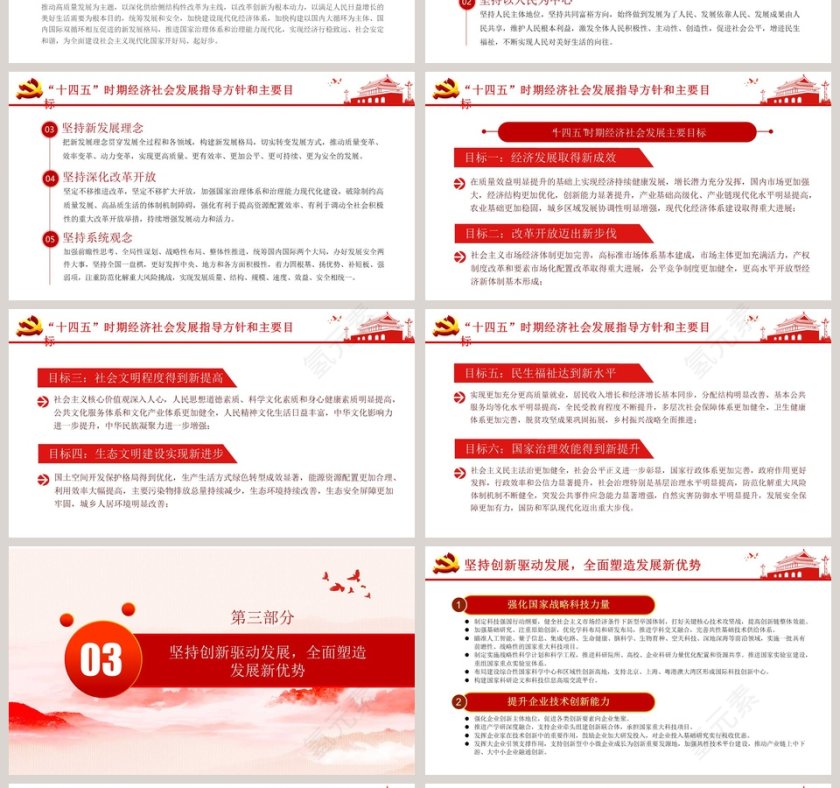 国民经济和社会发展第十四个五年规划和2035年远景目标建议PPT模板第4张