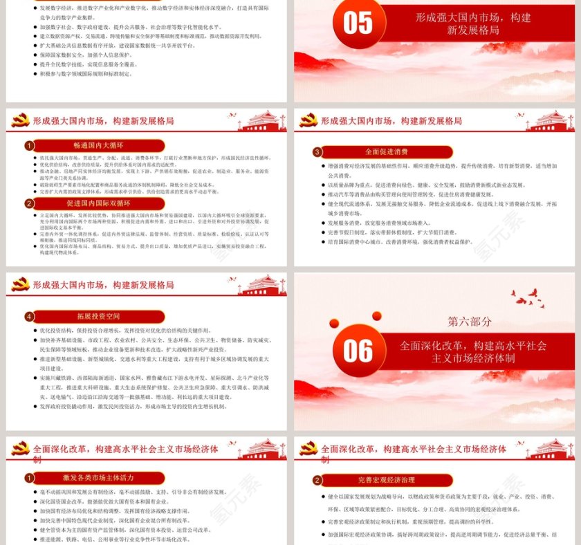 国民经济和社会发展第十四个五年规划和2035年远景目标建议PPT模板第6张