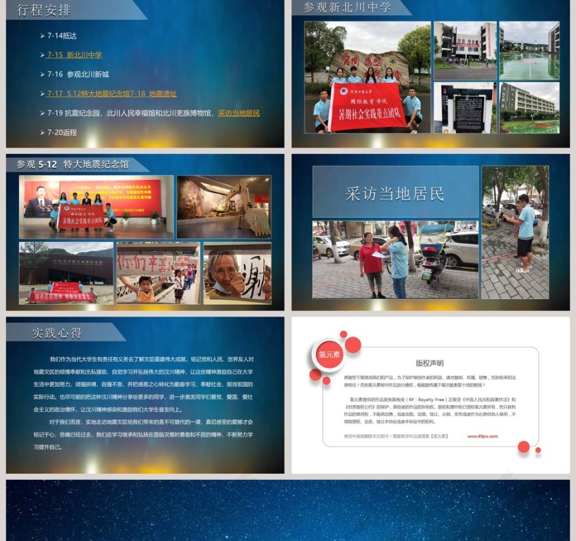 蓝色简约大气社会实践总结汇报第2张