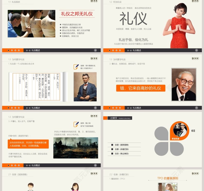 简约大气商务礼仪培训PPT第2张