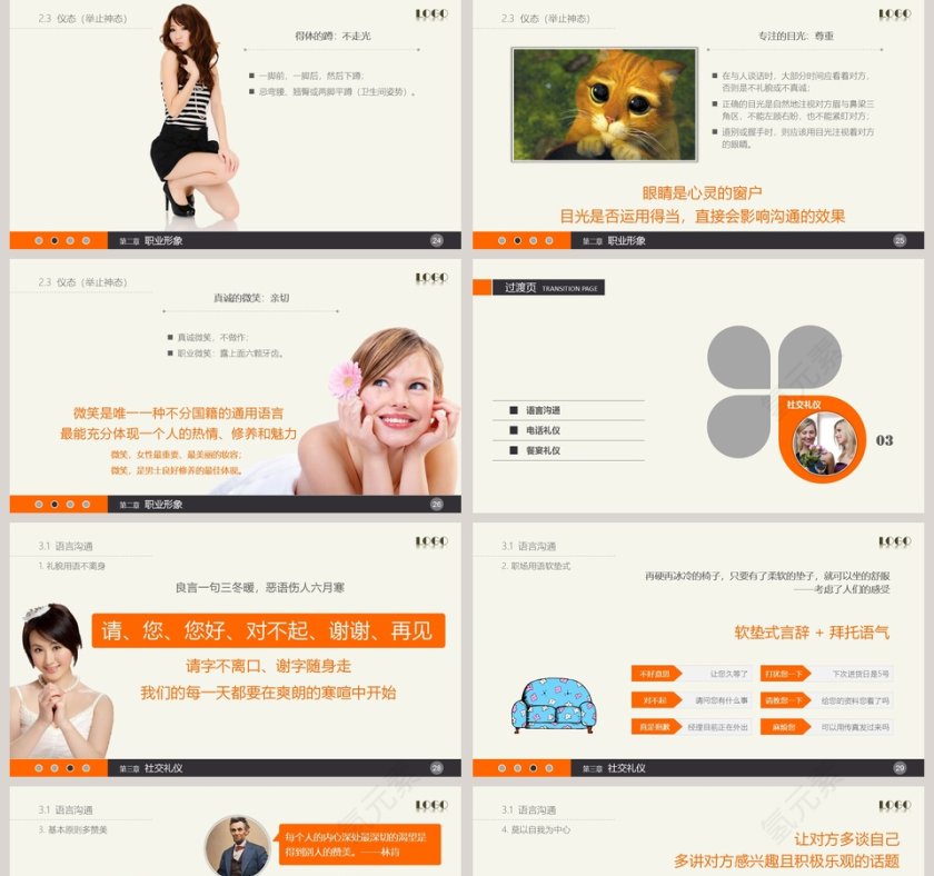 简约大气商务礼仪培训PPT第5张