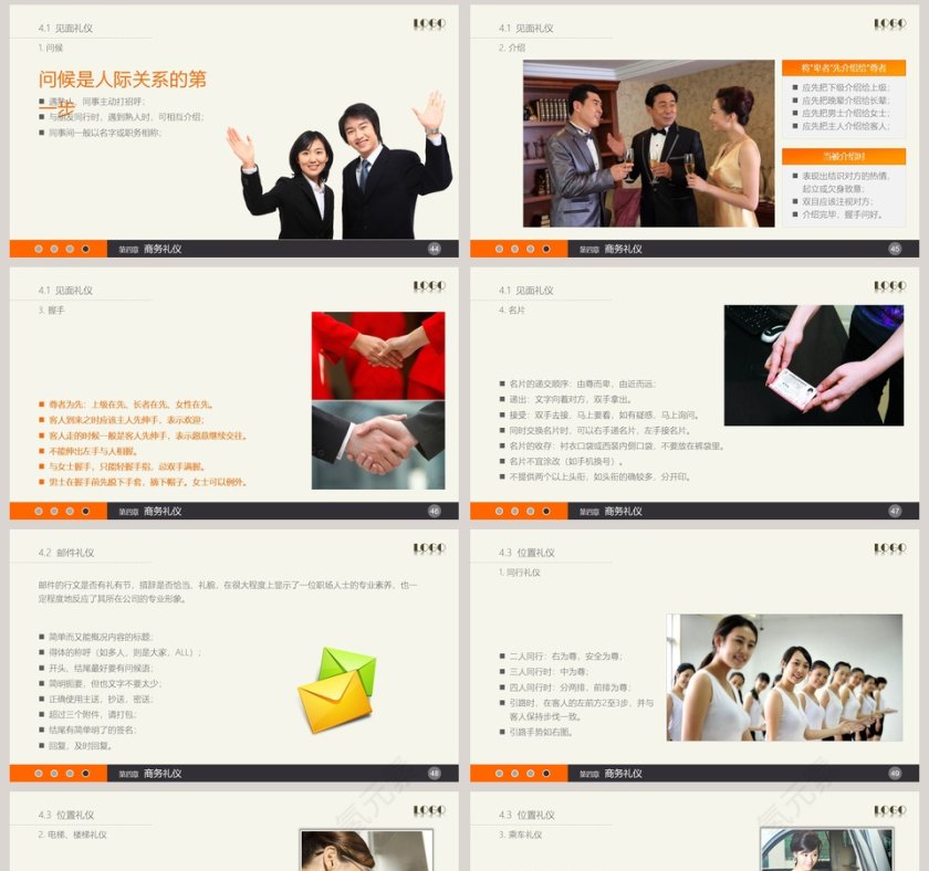 简约大气商务礼仪培训PPT第8张