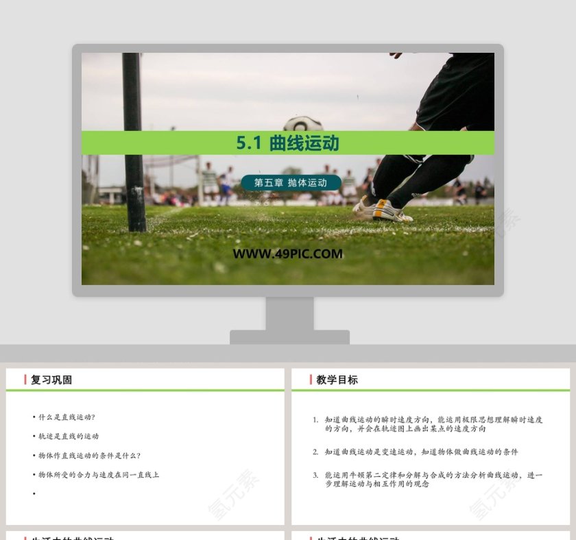 曲线运动第五章 抛体运动 PPT模板第1张