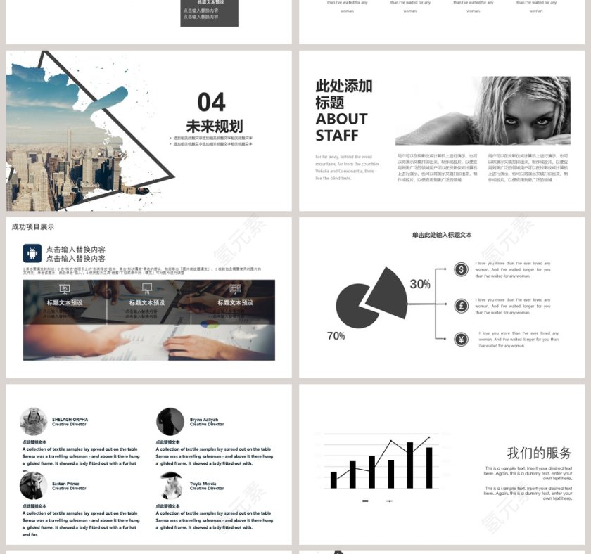 欧美时尚企业宣传PPT工作汇报ppt模板第4张