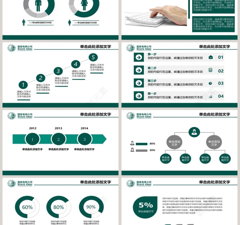 国家电网电力能源工作汇报PPT动态模板幻灯片安全生产PPT第3张