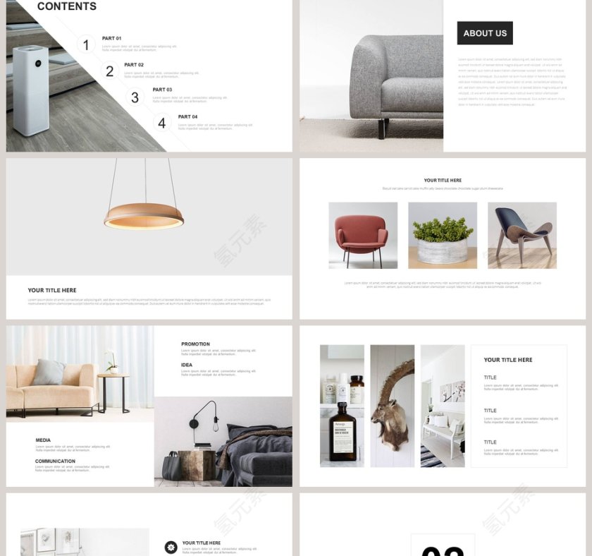 欧美极简PPT杂志风创业书PPT模板第2张