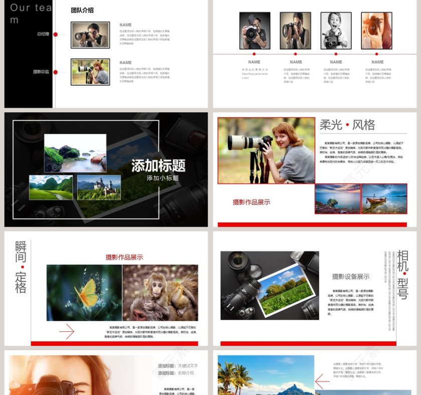 旅游摄影宣传展示PPT模板旅游行业PPT模板  第2张