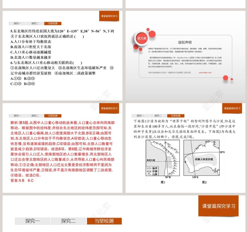 第一节人口分布PPT模板第8张
