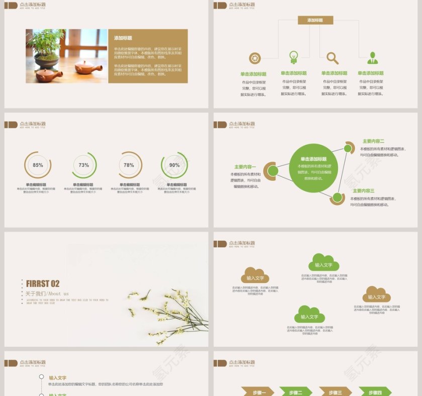 文艺简约汇报总结模板第2张