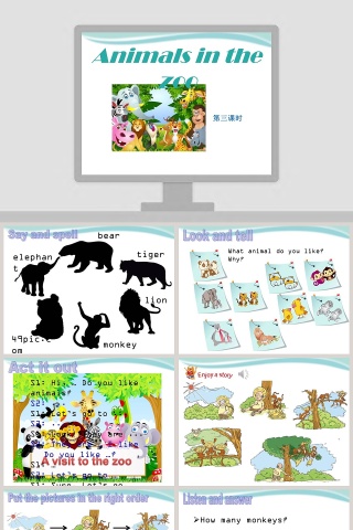 第三课时-Animals in the zoo教学ppt课件