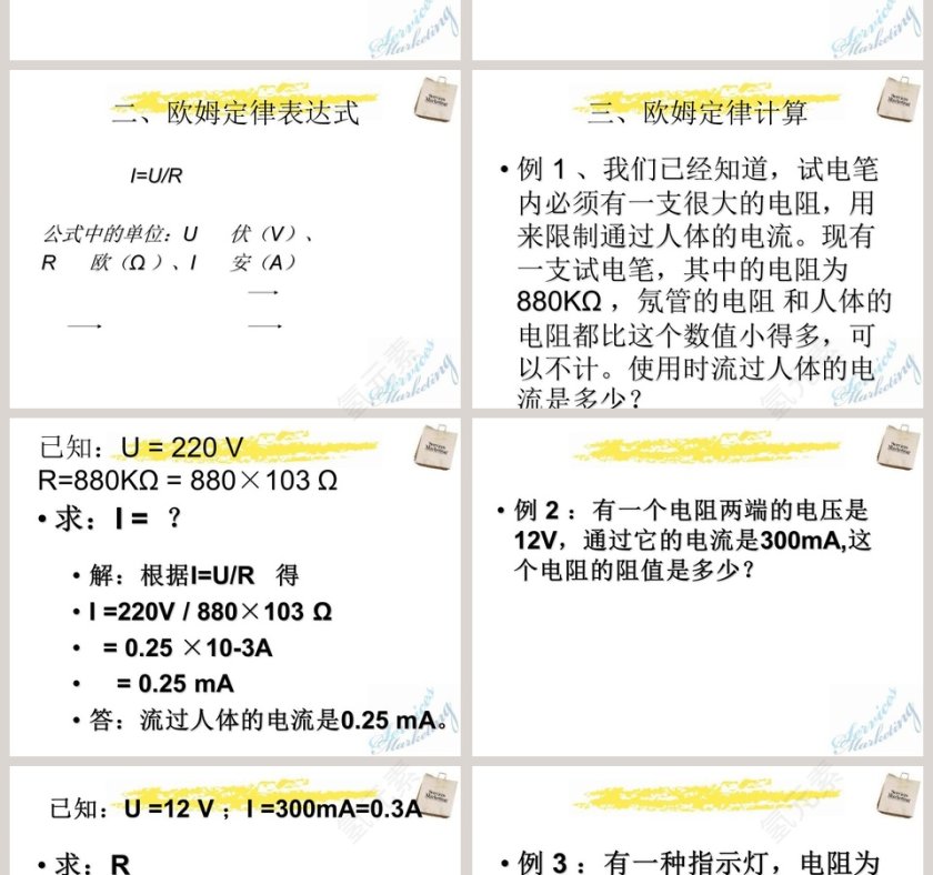 欧姆定律的应用教学ppt课件第2张