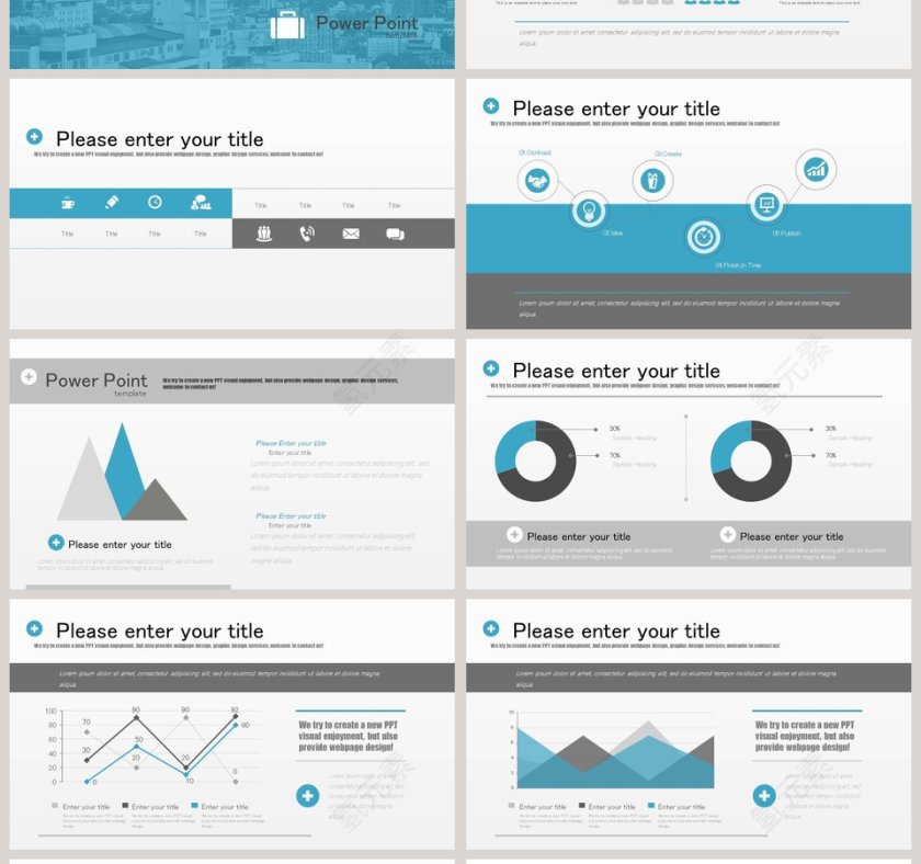 欧美经典商务时尚工作总结PPT模板  第4张