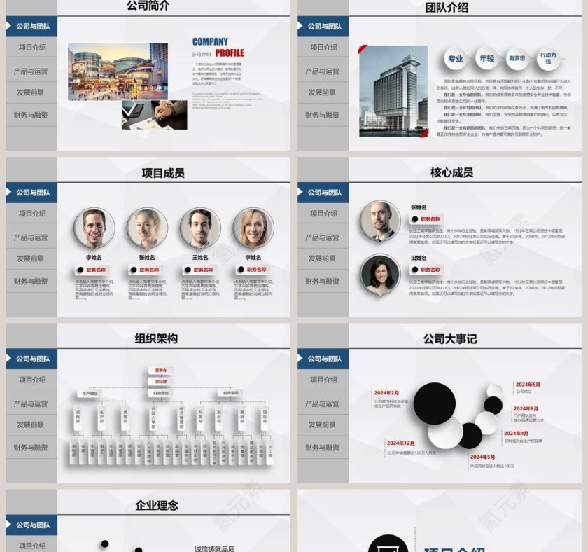 创业融资计划书PPT模板第2张