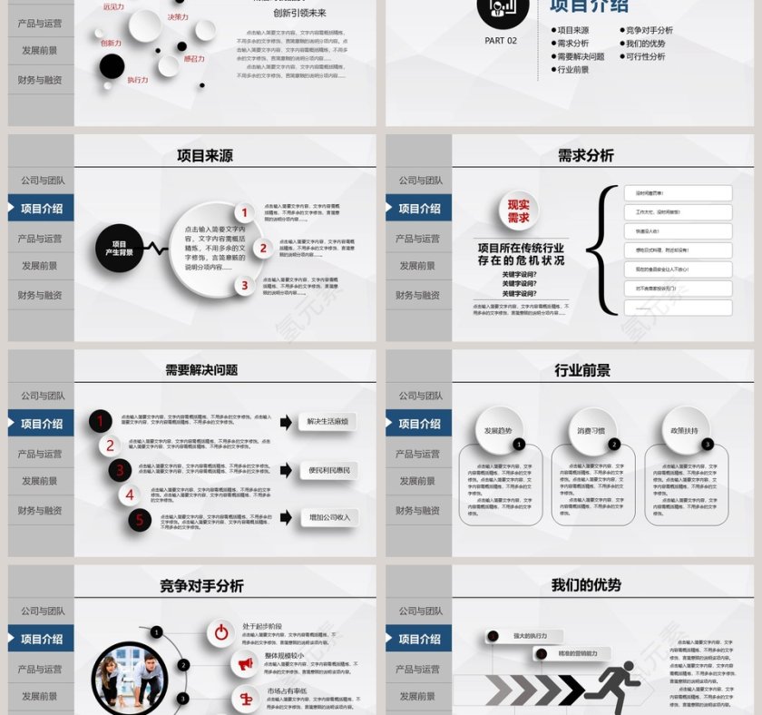 创业融资计划书PPT模板第3张