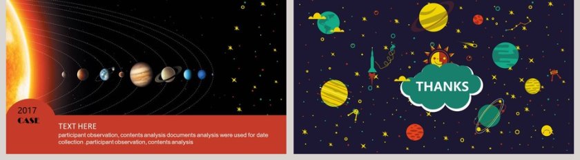 卡通可爱儿童PPT模板创意宇宙星空展示 第5张