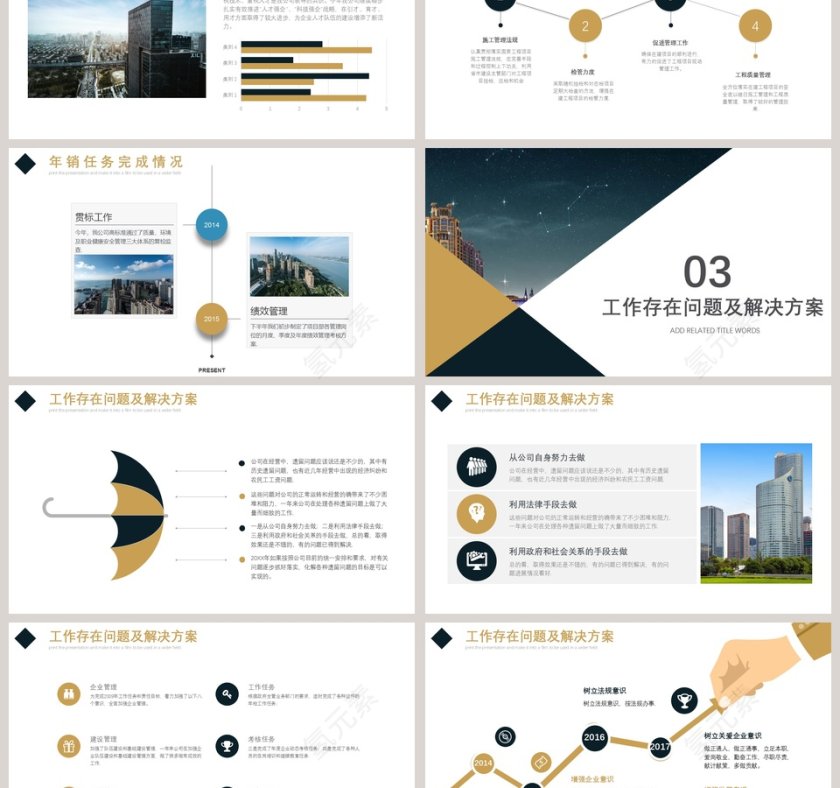 房地产年终销售总结PPT模板第3张