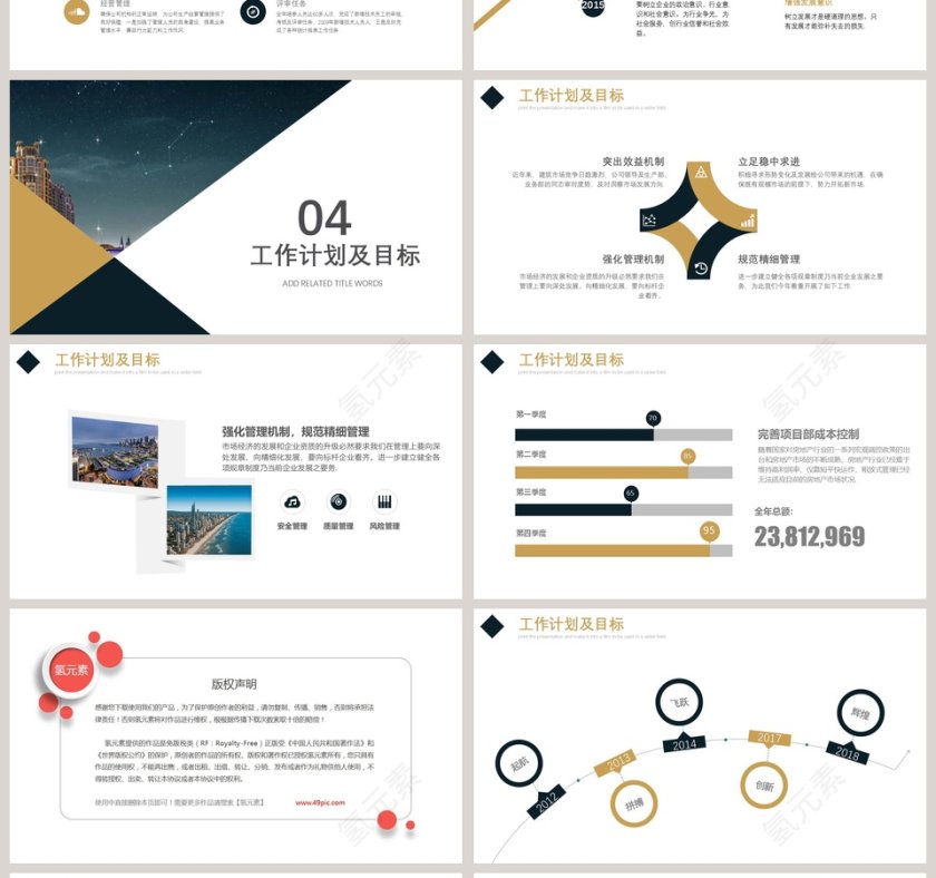 房地产年终销售总结PPT模板第4张