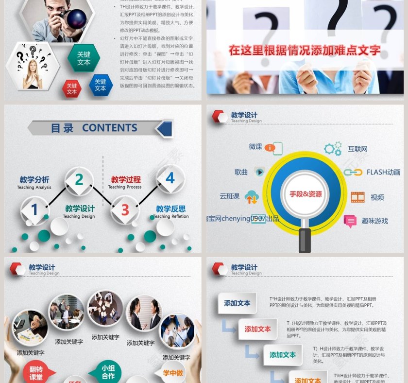 教师说课PPT模板教学设计第3张