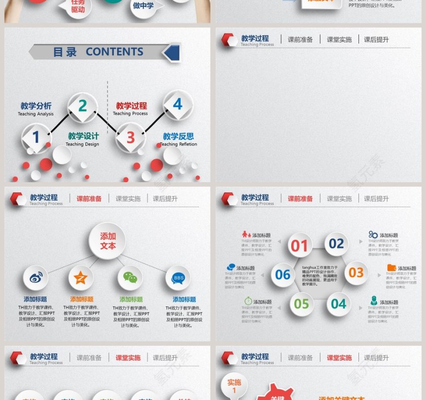教师说课PPT模板教学设计第4张