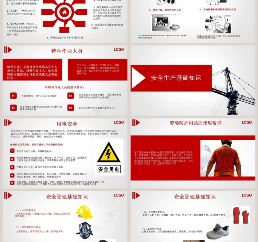 红色商务风企业安全生产管理培训安全管理PPT模板安全生产PPT第3张