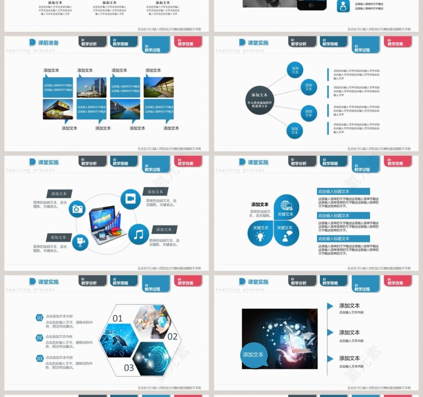 信息化教学设计PPT动态模板第4张