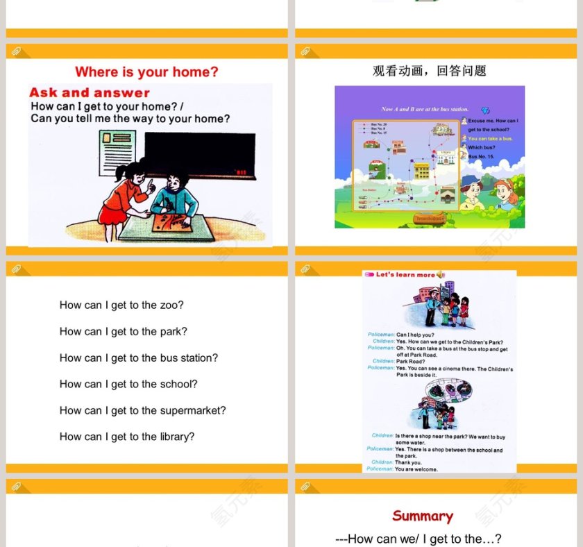 陕旅版英语五年级上册-Unit5 Can You Tell Me the Way to the Supermarket教学ppt课件第2张