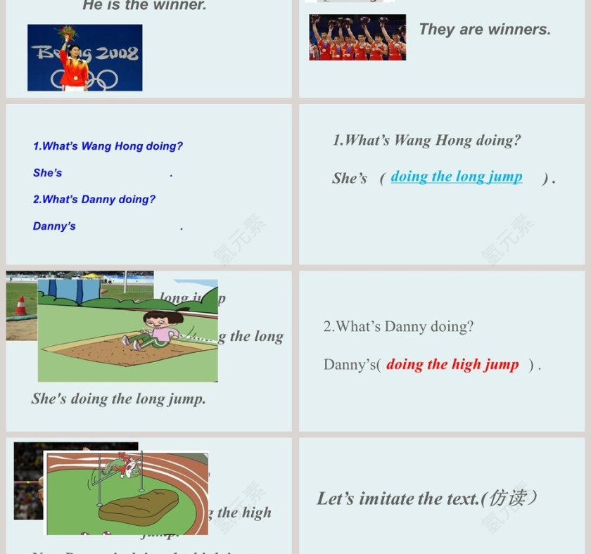 Guo Yang is running Unit7 lesson3 使用教育培训PPT模板第3张