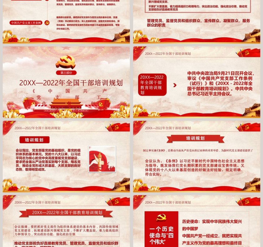 2019中国共产党支部工作条例解读PPT模板第3张