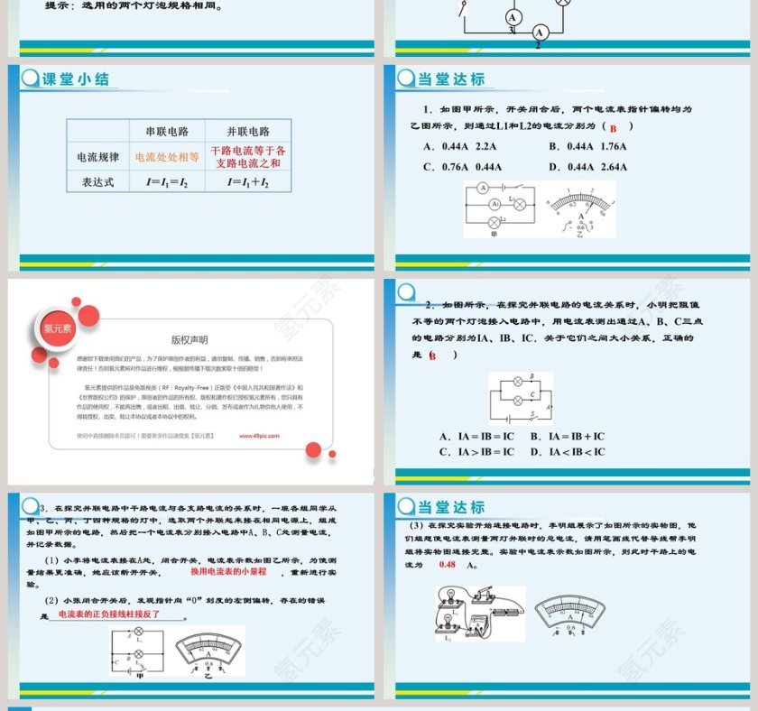 科学探究串联和并联电路的电流-第十四章  了解电路教学ppt课件第4张