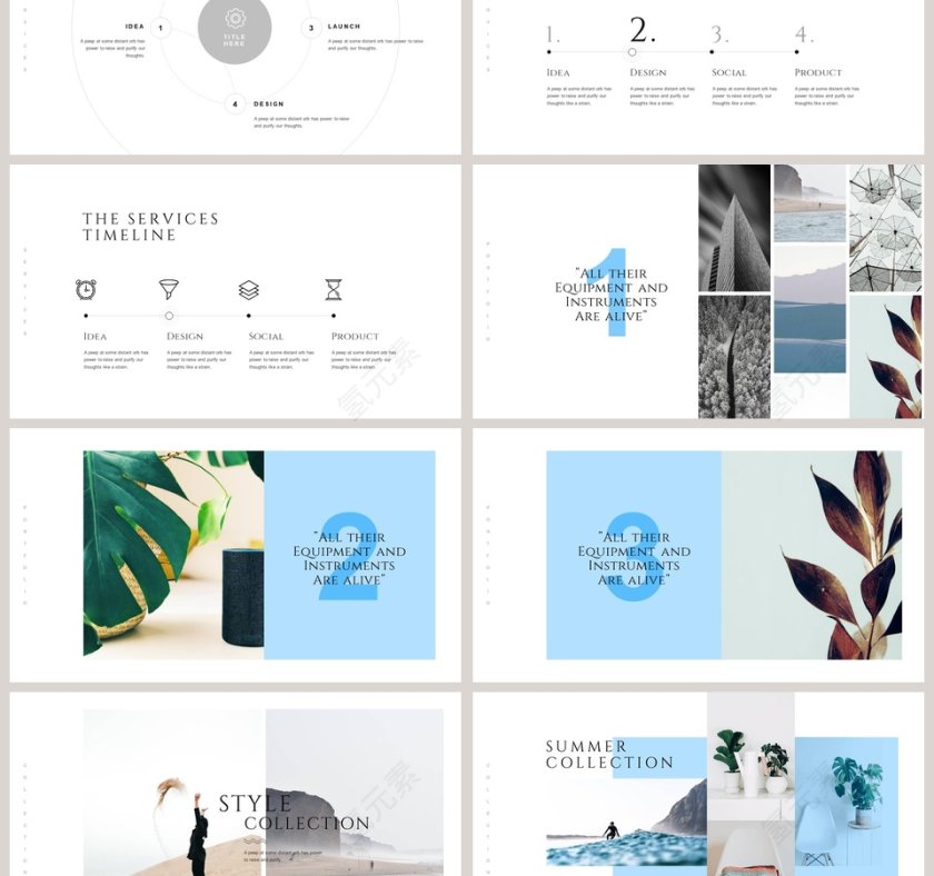 植物系文艺范工作总结PPT 第3张