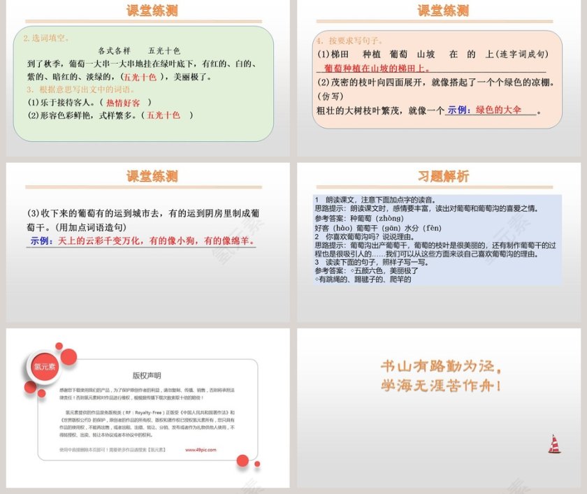 课文解析葡萄沟语文课件PPT第5张