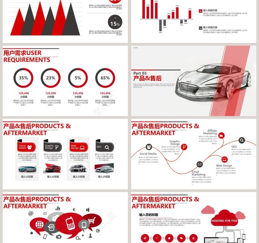 汽车行业营销宣讲通用PPT模板第3张