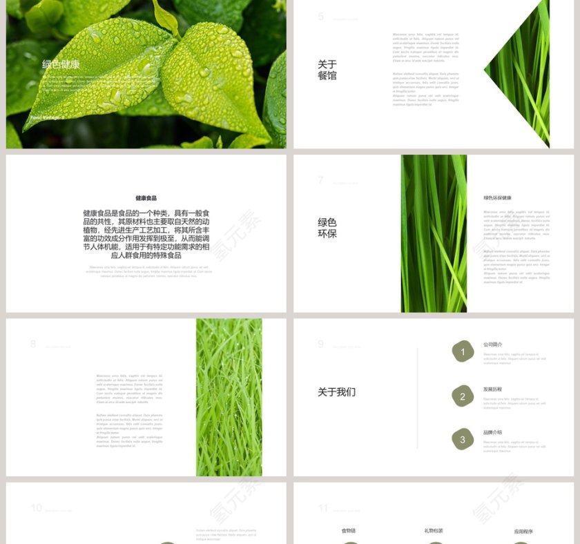 健康饮食时尚ppt模板第2张