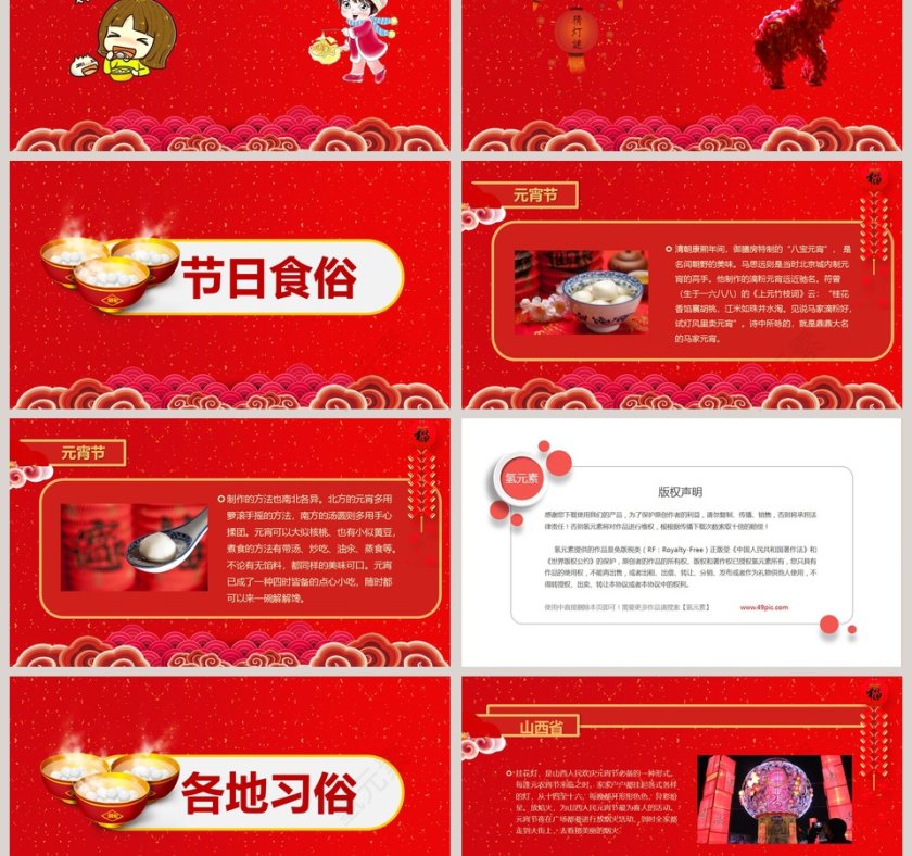 新年春节习俗传统文化民俗中国年PPT模板第3张