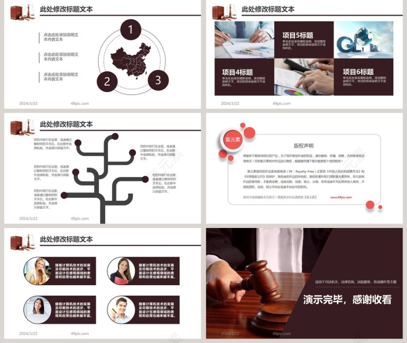 法院司法律师法律主题PPT模板第5张