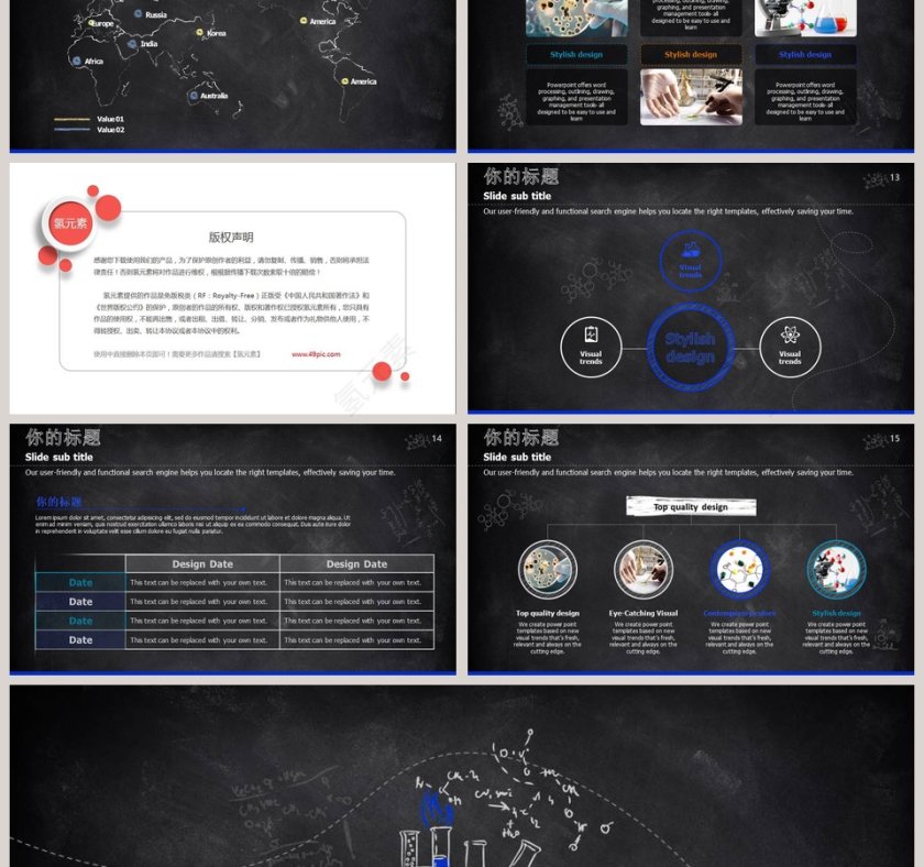 黑色简约大气化学实验报告PPT 第3张