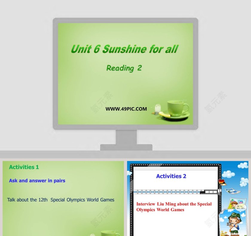 Reading 2Unit 6 Sunshine for all教学ppt课件第1张