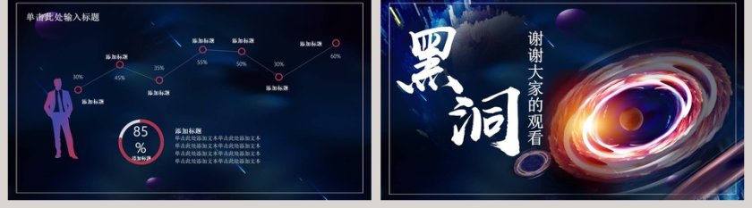 简约时尚黑洞风商业计划书PPT模板第5张