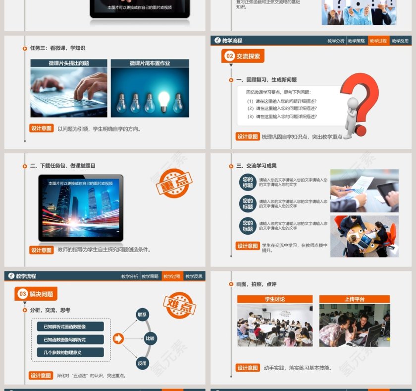 教师说课PPT模板第4张