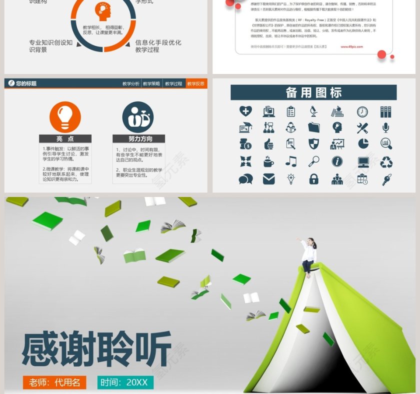 教师说课PPT模板第6张