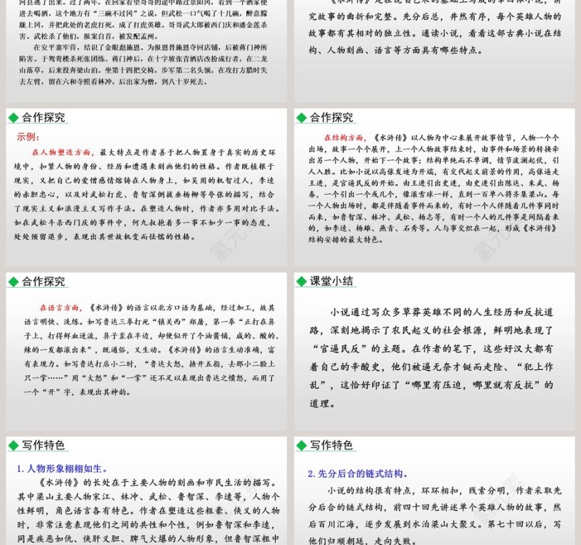 名著导读九年级语文上册水浒传古典小说阅读语文课件PPT第6张
