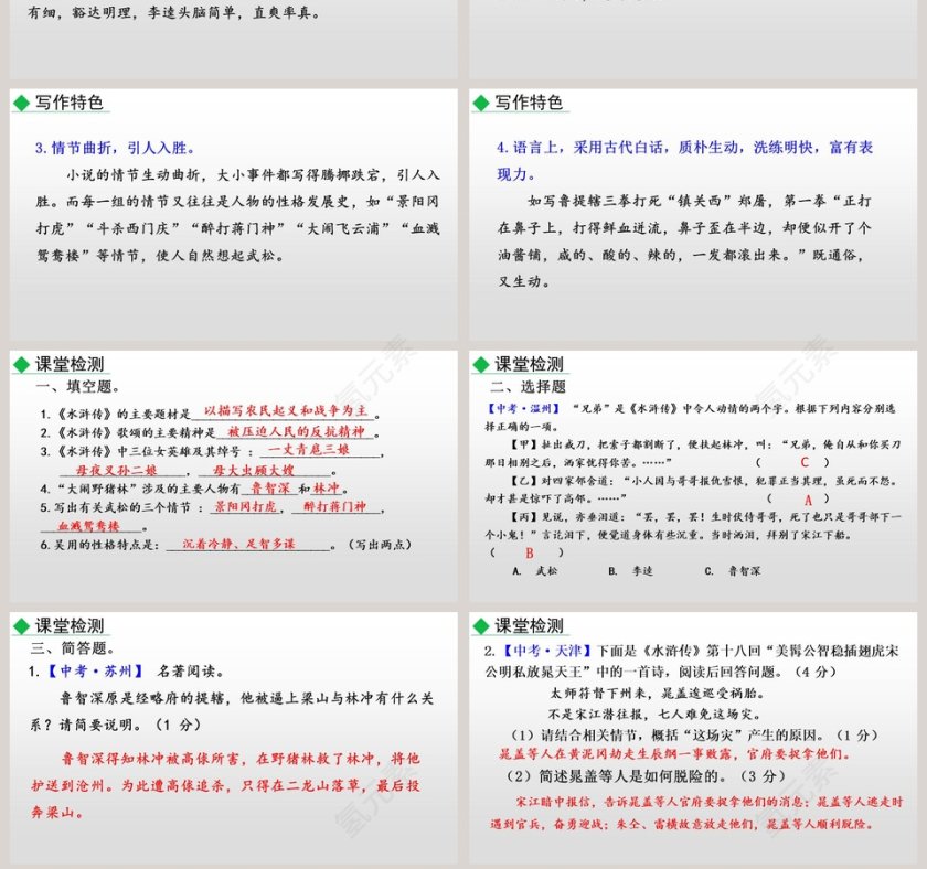 名著导读九年级语文上册水浒传古典小说阅读语文课件PPT第7张